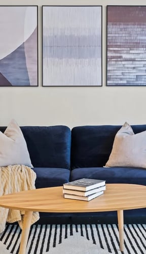 Bright open-plan vacation rental home with vaulted ceilings